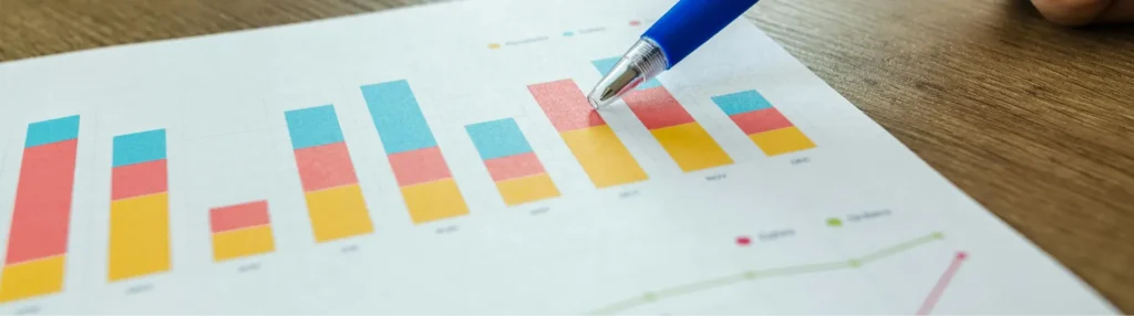 Bar charts on a printed report
